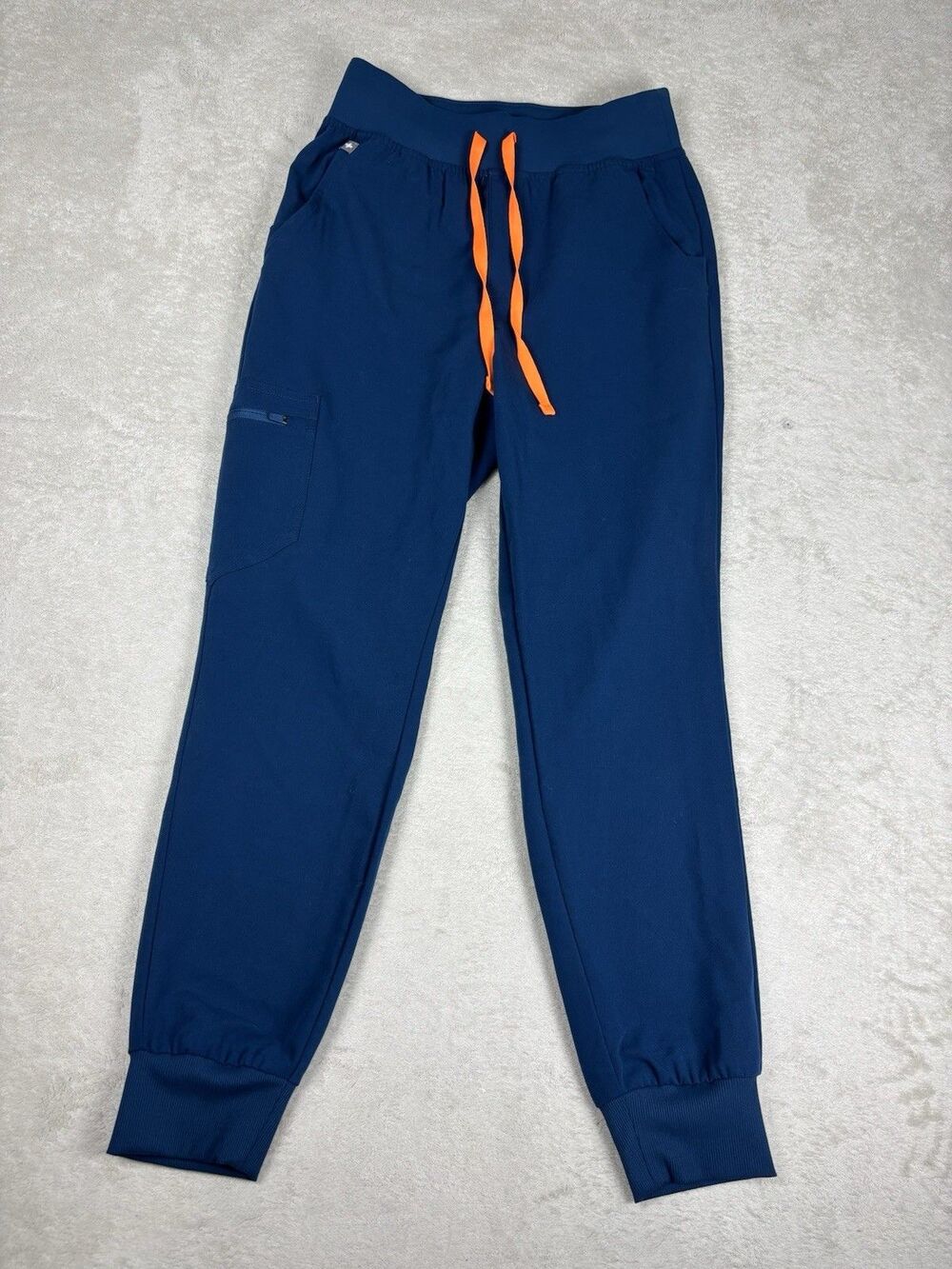 FIGS Zamora Jogger Scrub Pants XSmall Deep Royal Blue Orange Drawstring LTD ED